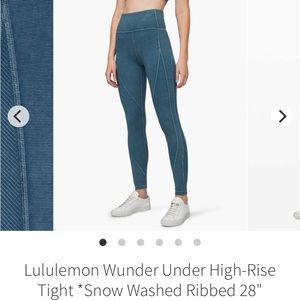 Lululemon wounder under 6 28 washed snow washed
